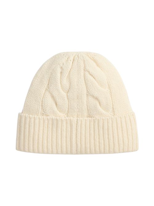 cappello donna a trecce crema con orso Ralph Lauren | 455981433001